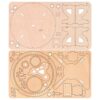 Thonlai Solar System Wooden Model Educational Toy for STEM Learning and Puzzle Teaching, Beech Wood Sun Earth Moon Model, 2 Units