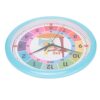 Thonlai Wall Clock Colorful Cartoon Design Educational Time Learning Hanging Clock for Kid's Bedroom Classroom ABS 26cm (Blue)