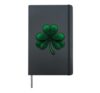 Three-Leaf Clover Lucky Charm Hardcover Journal, Black