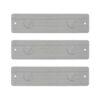 Three by Three Magnetic Strip Bulletin Board, Set of 3, Stainless, 12x3 in
