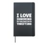 Thrifting for Women or Girls Funny I Love Thrifting Hardcover Journal, Black