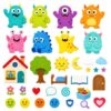 Thryvomniq Mind Your Monsters Flat Felt Story Set with Hook and Loop