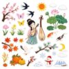 Thryvomniq The Four Seasons of the Pipa Flat Felt Story Pieces