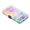 Thumb Tacks 15 Colors Rubberized Flat Head Push Pins with Clear Box for