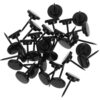 Thumb Tacks Zinc Alloy Round Black 50pcs, Heavy Duty for Cork Board