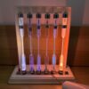 THYXGS 6 Rare Gas Glass Tubes, Spectrum Tube Set with He/ne/ar/h2/n2/hg, Noble Gas Glow Discharge Kit, with Excitation Base, for Spectral Analysis, Physics Teaching, Science Spectral Tube