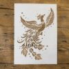 TIAMECH A4 Reusable Phoenix Bird Stencil for Painting