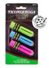 Ticonderoga Pencil Shaped Erasers, Neon, 3 Count