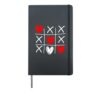 Tic Tac Toe Valentine's Day Love Heart In Love Couple Gift Hardcover Journal, Black