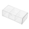 TIDTALEO Acrylic 3 Slot Drawer Organizer Box for Hair Ties and Supplies