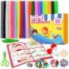 Tiehuoxia Craft Pipe Cleaners 1000pcs in 20 Colors & Mixed Supplies 500pcs, Scissors & Tutorial Manual Included, Multicolor Pony Beads, Googly Eyes, Pom Poms, Pearl Beads
