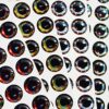 Tigofly 160pcs 4 Colors 10mm 4D Sticky Fishing Lure Eyes Fly Tying Material
