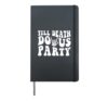 Til Death Do Us Party Skeleton Groovy Halloween Bachelorette Hardcover Journal, Black