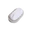 Tile Cleaning Brush with Handle, Sponge Scrubber for Kitchen & Bath (White)