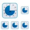 Time Timer Original 12" Visual Countdown Timer – Large 60-Minute Silent Classroom Visual Timer for SEL, Emotional Regulation, Focus, Calm Transitions, ADHD, Autism – (Blue & White) (Pack of 5)