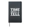 Time will tell life motto motivation wear Time will tell Hardcover Journal, Black