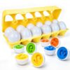 Tinabless Matching Eggs, 12-Piece Number Matching Toy for Toddlers 1-3