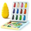 TinyGeeks 12 Water Drop Crayons - Non Toxic Crayons for Toddlers - Washable, Easy To Hold - For Toddlers, Kids Ages 3-8 - Ergonomic Shape