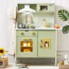 Tiny Land Play Kitchen for Kids – Real Lights, Sounds & Adjustable Height