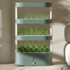 Tiuheyo Hydroponic Tower Planter, 3-Layer Indoor Garden with Full Spectrum LED Grow Lights, Remote Control, for Vegetables Fruits and Herbs, Green
