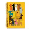 Tizzer Funny Dog Yellow Notebook Journal 5.5x8.3, Dog Lover Owner Mom Gifts