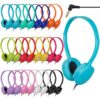 TJZXGUI Classroom Headphones Bulk 50 Pack, Wired 3.5mm Jack On Ear