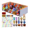 TNDCKP Fantasy Armory Building Blocks Set, Pixel Style Adventure Gear Pack with Bows, Axes, Magic Wands, Armor, Shields, Tools & Accessories