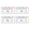 TNIMDOULC 4 Pack Wooden Mahjong Line Reader, Mahj Line Finder with Rules
