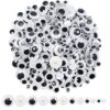 TOAOB 172pcs Sew On Googly Wiggle Eyes Buttons 8mm to 20mm Assorted Sizes Black Round Plastic Eyes for DIY Stuffed Animals Scrapbooking Sewing Crafts