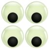 TOAOB 4pcs Luminous Large Googly Wiggle Eyes with Self Adhesive 6 Inch Giant Glow in The Dark Wiggle Eyes for DIY Crafts Scrapbooking Decoration