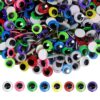 TOAOB 500pcs 10mm Googly Eyes Self Adhesive for Crafts Assorted Colors Wiggle Eyes Plastic Sticker Eyes for DIY Arts Home Decoration