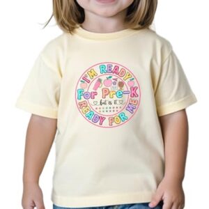 Toddler Kids First Day of Preschool Shirt Pre K Shirts for Girls Boys Hello Prek Tshirt Back to School Cotton Tee 2T 3T 4T