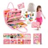 Toddler Sensory Busy Board: Travel Toy Activity Book for Girls Boys, Motor Skill Development Gift for Baby Aged 3-4 Years, Fine Educational Preschool Montessori Learning Toy for Car Airplane Unicorn