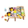 Toddler Wooden Grill Playset with Side Crank Knob