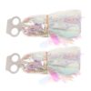 Toddmomy 2pcs Dazzling Pom Poms with Ring Handle Slip Resistant Grip