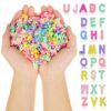 Toddmomy 700PCS Alphabet Macaron Pastel Beads Acrylic Letters for Jewelry