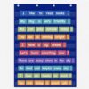 TOGETRUE Classroom Pocket Chart, Large 10 Clear Pockets for Letter Cards