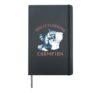 toilet clogging champion funny dad joke Raccoon plumbing Hardcover Journal, Black