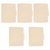 TOMETURE Paper Document Organizer Manila File Folders with Spacious Design 5pcs Beige for Efficient Organization of Legal Documents and Business Contracts in Office or Classroom Use