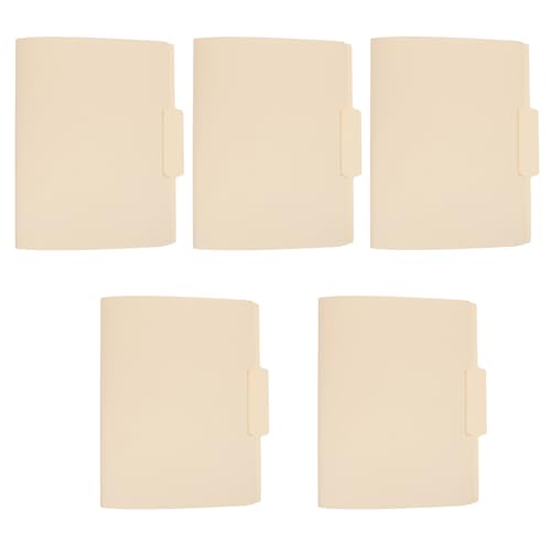 TOMETURE Paper Document Organizer Manila File Folders with Spacious Design 5pcs Beige for Efficient Organization of Legal Documents and Business Contracts in Office or Classroom Use
