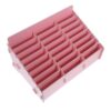 TOMETURE Wooden 24 Grid Phone Storage Organizer Box for Classroom and School Desktop Use, Multi-compartment Design to Keep Desk Tidy and Organize Cell Phones Natural Elegant Style