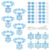 Tondiamo 24 Sets Snowflake Christian Bracelet Craft Kit for Christmas
