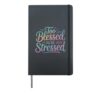 Too Blessed To Be Stressed Hardcover Journal, Black
