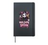 Too Cute To Spook Kawaii Ghost Cat Lover Halloween Costume Hardcover Journal, Black