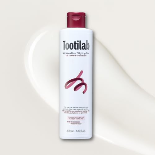 Tootilab All Weather Styling Gel for Curly, Wavy & Coily Hair — Weather-Proof Frizz Control with Fresh Fragrance — Lightweight Curl Defining Gel 200ml — Ocean-Bound Recycled Packaging