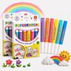 Topacme Popcorn Pens Puffy, 6 Color 3D Art Pens with Raised Texture, Popcorn Bubble Pens Relief Drawing Markers for Greeting Cards, Scrapbooks, School Projects & DIY Crafts，2PCS