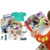 TOP BRIGHT Car-Themed Busy Board & Blue Doctor Kit for Toddlers 3-5