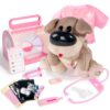TOP BRIGHT Interactive Vet Set with Electronic Dog, Doctor Kit for Kids 3-5