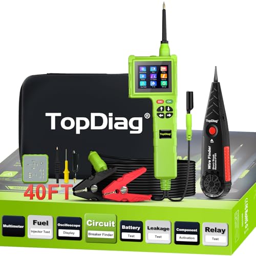 TopDiag P200 Pro Power Circuit Probe Kit 9V-48V Circuit Systems 2025 Automotive Circuit Tester - Multimeter/Oscilloscope/Fuel Injector Tester/Activating Component