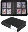 Top Loader Binder, 128 Cards, 4 Pocket Zipper Binder for 3" x 4" Top Loader, Ringless Side-Loading Pages, Collectible Sports & Trading Card Album
